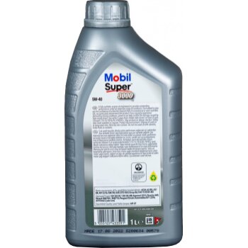 Масло моторное MOBIL Super 3000 X1 5W40 SN/CF, A3/B3, A3/B4 синтетика 1л (1/12)