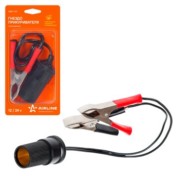 Переходник гнездо прикуривателя-крокодилы (1/20)