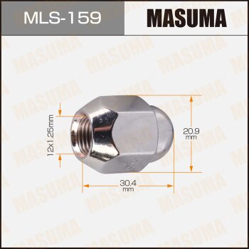 Фото гайка masuma 12x1,25мм, l=30.4мм, под ключ=21мм / nissan oem_40224-v5500