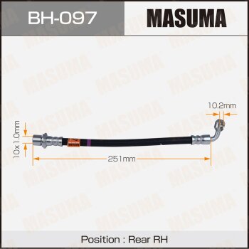 Шланг тормозной MASUMA T- /rear/ Land Cruiser Prado J9 Land Cruiser J8 RH MASUMA BH097