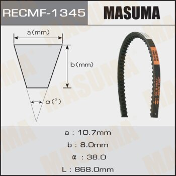 Ремень клиновый рк1345 10x868 мм MASUMA 1345