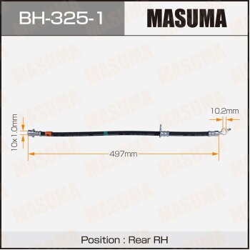 Шланг тормозной MASUMA T- /rear/ Camry, Vista CV30, ##V32, CV40, SV41 RH