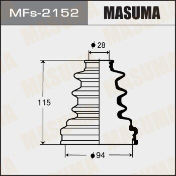 Фото пыльник шруса masuma mfs-2152 (силикон) + хомут