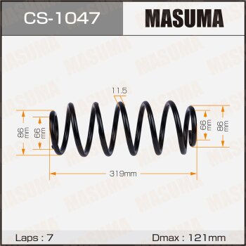 Фото пружина подвески masuma rear vitz/ scp10, scp13, ncp10