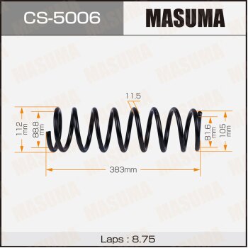 Фото пружина подвески masuma rear accord/ cf3, cf4, cf5