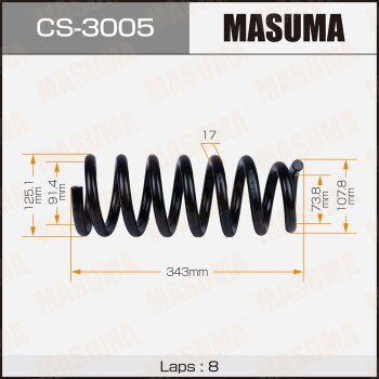 Фото пружина подвески masuma front pajero/ v64w, v65w