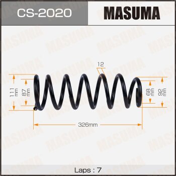 Фото пружина подвески masuma rear cefiro/ a33, pa33