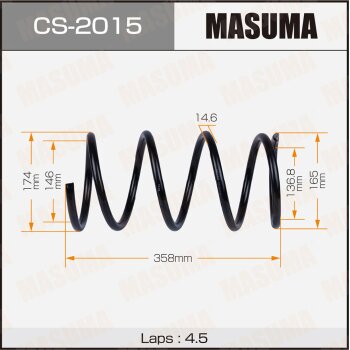 Фото пружина подвески masuma front x-trail/ t30, nt30