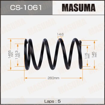 Фото пружина подвески masuma rear rav4/ aca25w, aca26w / rav4 (euro)/ zca26, aca26, aca28