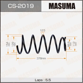 Фото пружина подвески masuma front wingroad/ wfy11