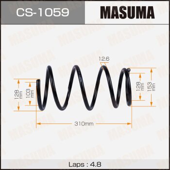 Фото пружина подвески masuma front probox/ ncp50