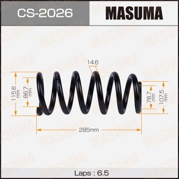 Фото пружина подвески masuma rear wingroad/ wpy11