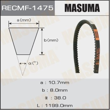 Ремень клиновидный MASUMA рк1475 10х1198 мм MASUMA 1475