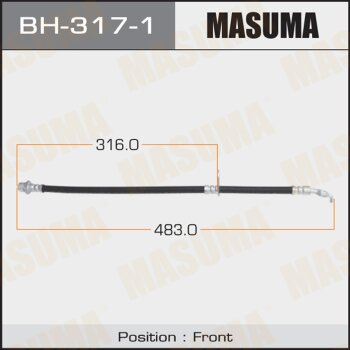 Шланг тормозной MASUMA T- /front/ Corolla E104 CE109 E114 RH MASUMA BH3171