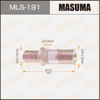 Фото шпилька для грузовика masuma 20x1.5мм - 22x1.5мм, l=83.2мм / oem_8-97131-283-1 isuzu lh