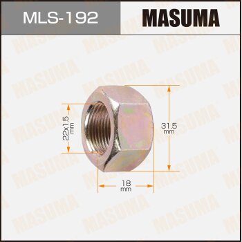 Фото гайка для грузовика masuma 22x1.5мм, l=18мм, под ключ=32мм / oem_0-91110-522-0 isuzu