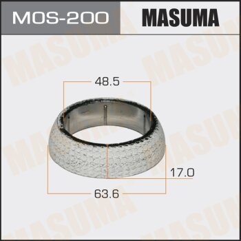 Фото уплотнительное кольцо под выхлопной коллектор masuma 48.5 x 63.6 x 17 mm