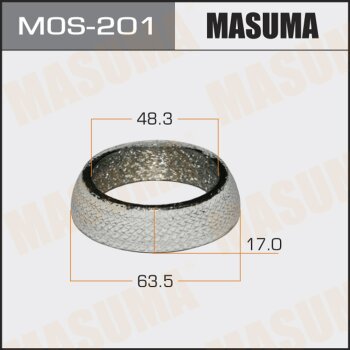 Фото уплотнительное кольцо под выхлопной коллектор masuma 48.3 x 63.5 x 17 mm