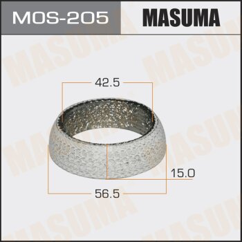 Фото уплотнительное кольцо под выхлопной коллектор masuma 42.5 x 56.5 x 15 mm