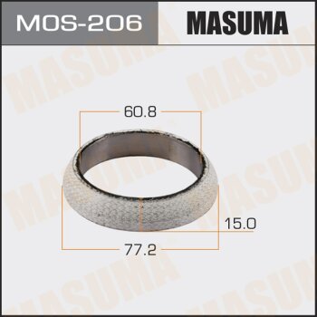 Фото уплотнительное кольцо под выхлопной коллектор masuma 60.8 x 77.2 x 15 mm