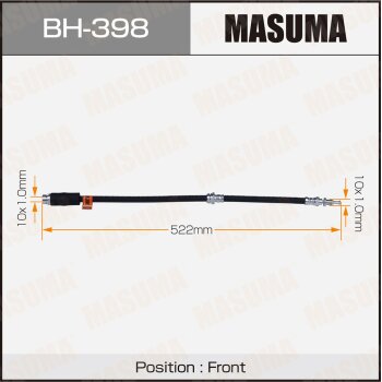 Шланг тормозной MASUMA Mz- /front/ Demio DY3W (0402- ) MASUMA BH398