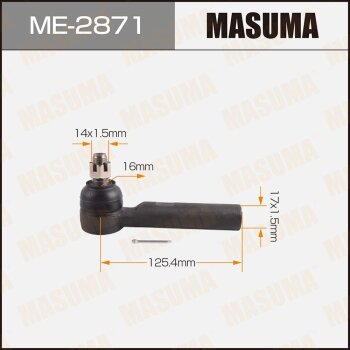 Фото наконечник рулевой тяги masuma toyota hiace / lh10#, lh11#, lh12#, lh140, rzh10#, rzh11# 89-95