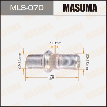 Фото шпилька для грузовика masuma 20x1.5мм - 20x1.5мм, l=72мм / oem_90942-02046 toyota