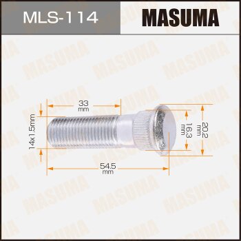 Фото шпилька для грузовика masuma 14x1.5мм, l=54.5мм / oem_9-42332-605-4 isuzu