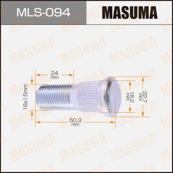 Фото шпилька для грузовика masuma 16x1.5мм, l=50.3мм / oem_5-42332-015-1 isuzu