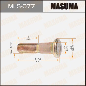 Фото шпилька для грузовика masuma 14x1.5мм, l=57.4мм / oem_43222-j0101 nissan