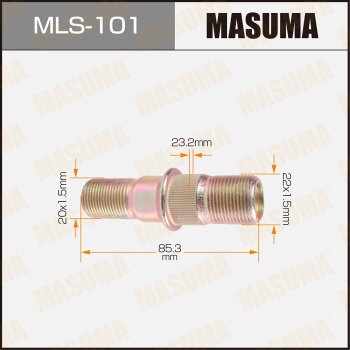 Фото шпилька для грузовика masuma 20x1.5мм - 22x1.5мм, l=85.3мм / oem_8-94427-502-4 isuzu elf rh