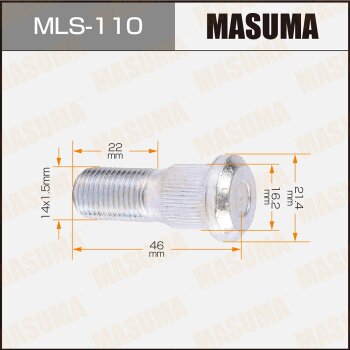 Фото шпилька для грузовика masuma 14x1.5мм, l=46мм / oem_8-87126-487-0 isuzu