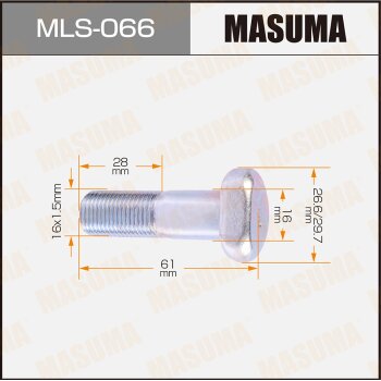 Фото шпилька для грузовика masuma 16x1.5мм, l=61мм / oem_90942-02025 toyota