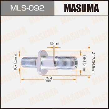 Фото шпилька для грузовика masuma 16x1.5мм - 18x1.5мм, l=79.4мм / oem_5-42332-012-2 isuzu