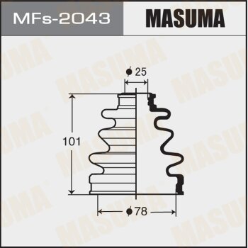 Фото пыльник шруса masuma mfs-2043 (силикон) + хомут