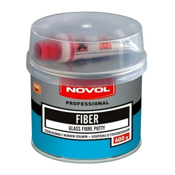 Шпатлевка NOVOL со стекловолокном FIBER 0,6кг+отв.20гр (1шт.х20гр) (1/12)