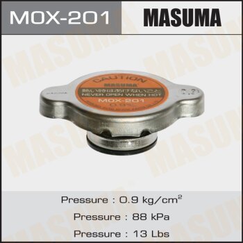 Фото крышка радиатора masuma (ngk-p539, tama-rc10, fut.-r124) 0.9 kg/cm