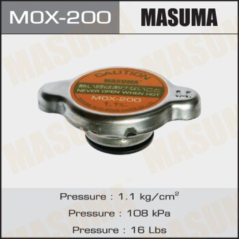 Фото крышка радиатора masuma (ngk-p541, tama-rc11, fut.-r148) 1.1 kg/cm2