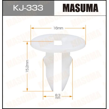 Фото клипса автомобильная (автокрепеж) masuma 333-kj [уп.50]