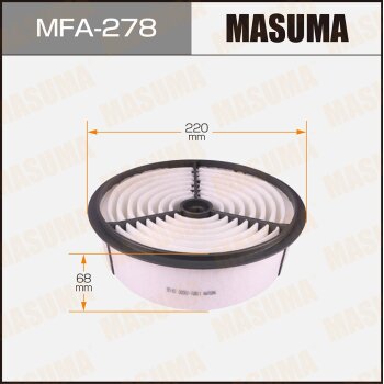 Воздушный фильтр  А- 155 Masuma  (1/40) MASUMA MFA278