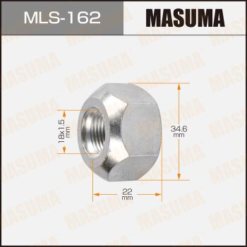 Фото гайка для грузовика masuma 18x1.5мм, l=22мм, под ключ=35мм / oem_40225-0t000 nissan lh