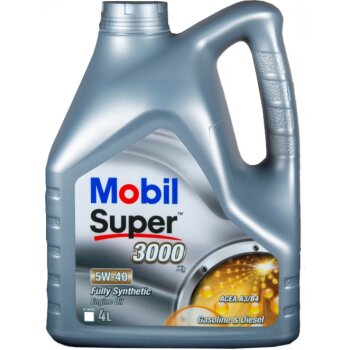 Масло моторное MOBIL Super 3000 X1 5W40 SN/CF, A3/B3, A3/B4 синтетика 4л (1/4)