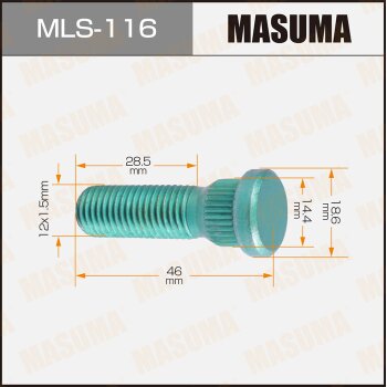 Фото шпилька masuma oem_90942-02049 toyota