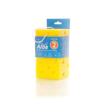 Губка для мытья а/м  Alba- 2 БЛОК малый 165х95х80мм (1/96) KOLIBRIYA AL0010