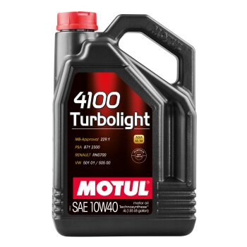 Масло моторное MOTUL 4100 Turbolight 10W40 SN/CF полусинтетика 4л (1/4)