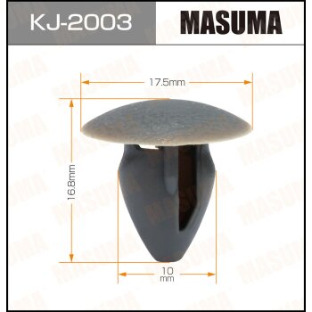 Фото клипса крепежная masuma 2003-kj салонная серая