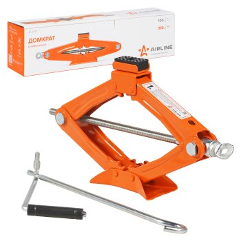 Домкрат винтовой AIRLINE ромб., 1т с воротком, подъём 100-350 мм (1/8)