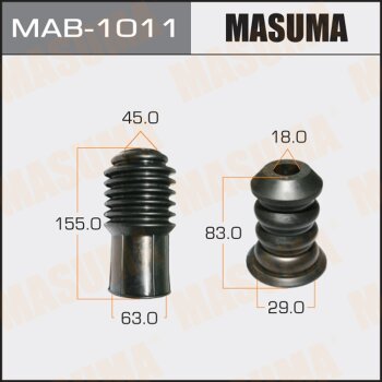 Фото пыльники стоек универсальные masuma, отбойник d=18, h=84