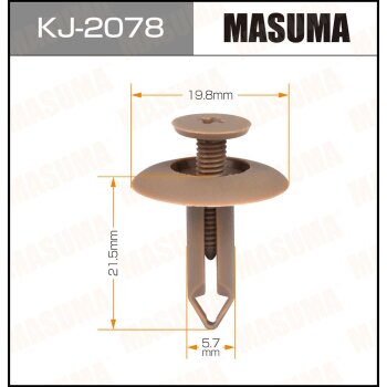 Фото клипса крепежная masuma 2078-kj салонная бежевая