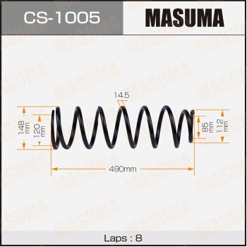 Фото пружина подвески masuma front land cruiser/ hdj81, hzj81, fzj80